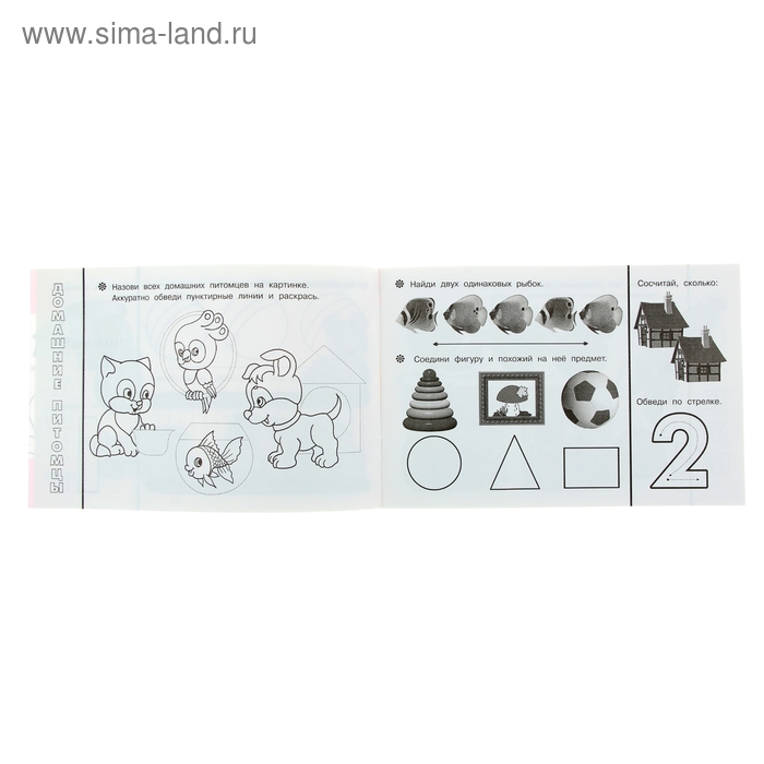 

Раскраска с заданиями «Развиваем малыша»: для детей от 3 лет