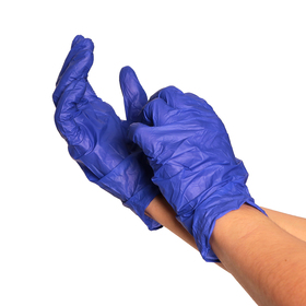 Перчатки нитриловые неопудр нестерил M, 50 пар, голубые, цена за 1 пару