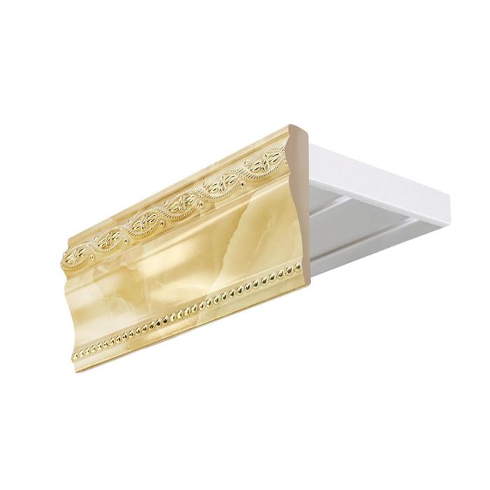 Потолочный карниз «Эконом плюс», 2-х рядный, цвет фиджи мрамор, 160 см