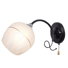 

Бра MD.3314-1-W BK+CH, 1x60Вт E27, цвет чёрный, хром