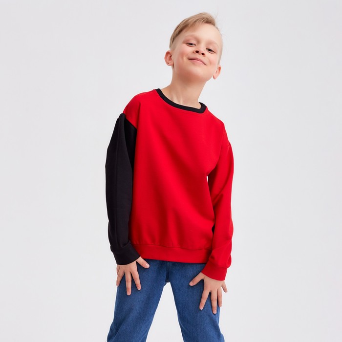 Джемпер для мальчика MINAKU: Casual Collection KIDS цвет красный, рост 122