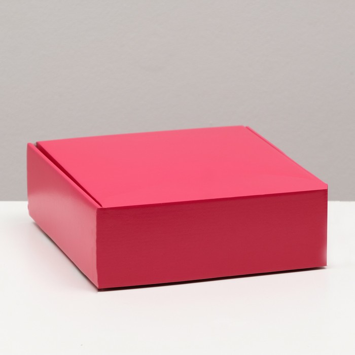 Коробка самосборная, красная, 23 х 23 х 8 см коробка самосборная крафт бурая 23 х 23 х 12 см