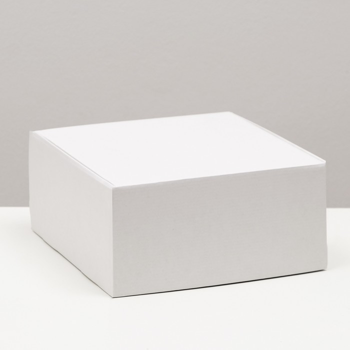 цена Коробка самосборная, крафт, белая 25 х 25 х 12 см