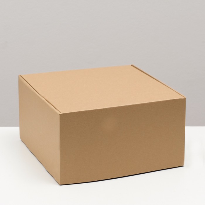 коробка самосборная бурая 27 х 24 х 8 см Коробка самосборная, крафт, бурая 27 х 27 х 15 см