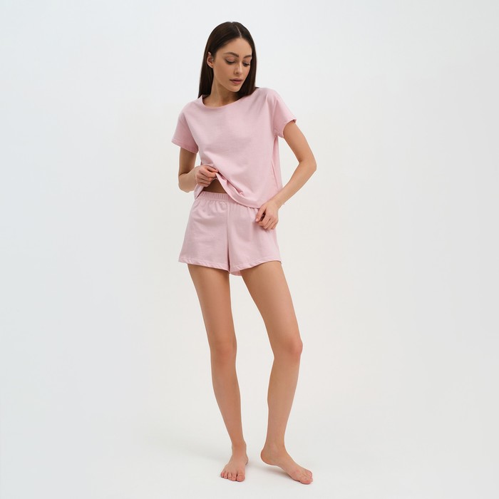 

Пижама женская (футболка и шорты) KAFTAN "Basic" размер 40-42, цвет розовый