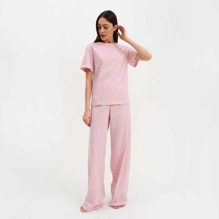 

Пижама женская (футболка и брюки) KAFTAN "Basic" размер 40-42, цвет розовый