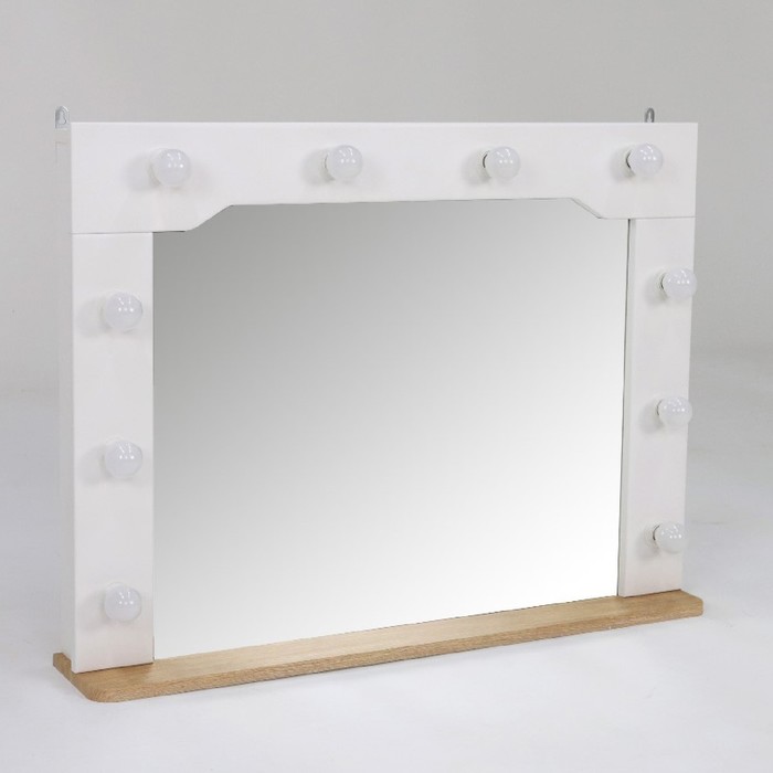 Зеркало Кристабель-9 без ламп 900х150х680 дуб ирландский/белый матовый зеркало кристабель 9 без ламп 900х150х680 дуб ирландский белый матовый