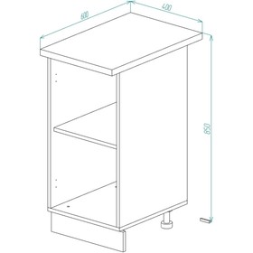 

Шкаф напольный Легенда-10 400х600х850 Дуб сонома