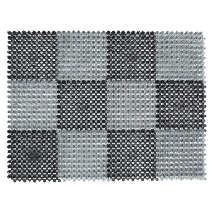 фото Коврик sunstep «травка», 42х56 см, цвет чёрный/серый