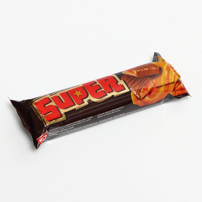 

Шоколадный батончик "SUPER" с нугой и мягкой карамелью , 40 г