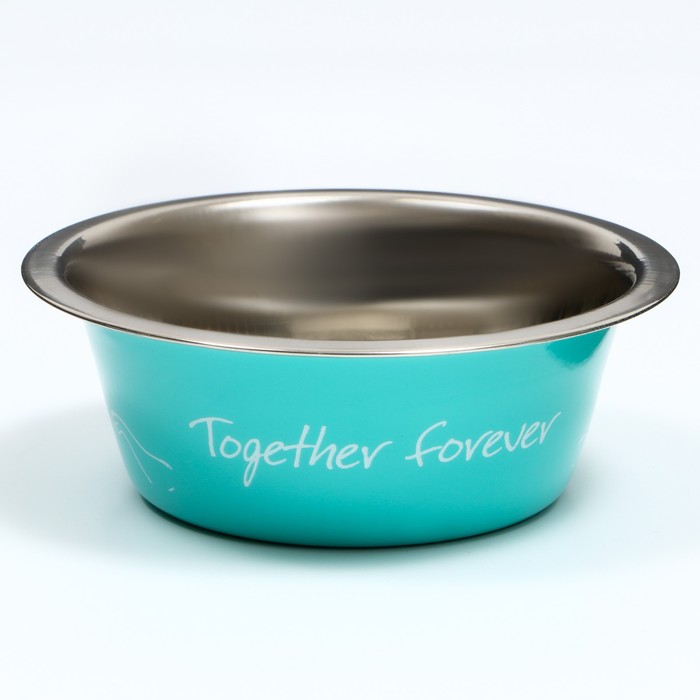 фото Миска стандартная "together forever", 350 мл, мятная пижон