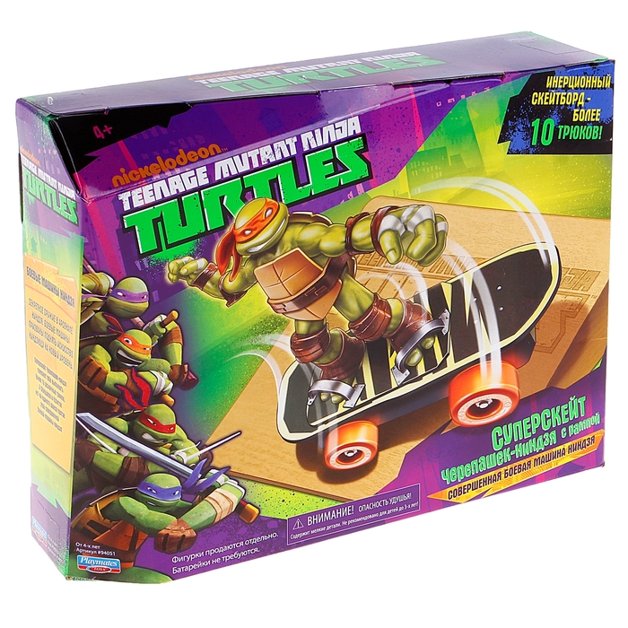 Скейтборд "Черепашки Ниндзя", без фигурки