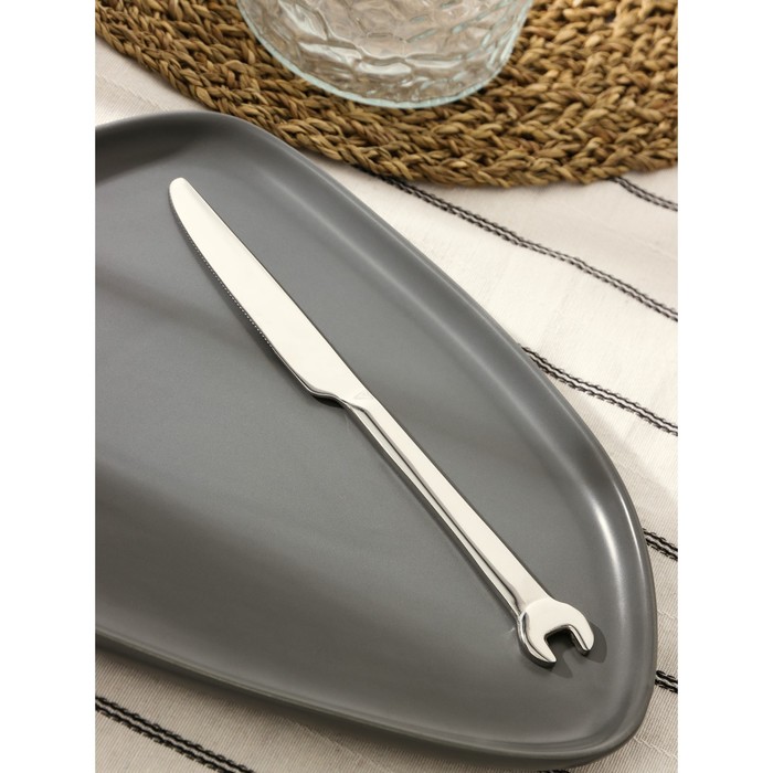 Нож столовый из нержавеющей стали Magistro Workshop, длина 22 см, цвет серебряный