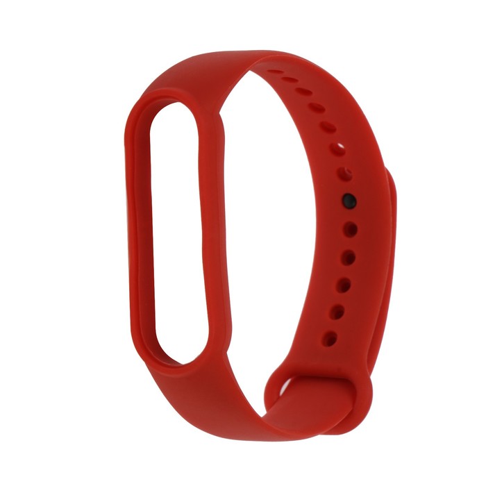 Ремешок для фитнес-браслета Mi Band 5/6 LuazON, силиконовый, красный