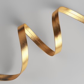 

Косая бейка, кожзам, 12 мм × 10 ± 1 м, цвет золотой