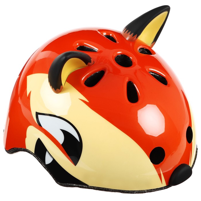 Шлем велосипедиста детский CORSA «Лиса» размер S, обхват 50-54 см, цвет оранжевый