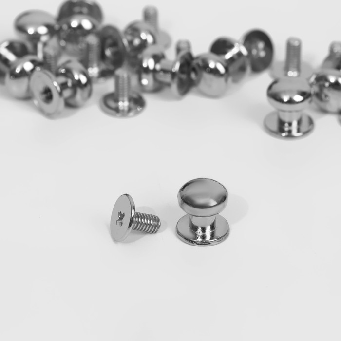 фото Кобурный винт d = 8/8 × 10 мм, 10 шт, цвет серебряный арт узор