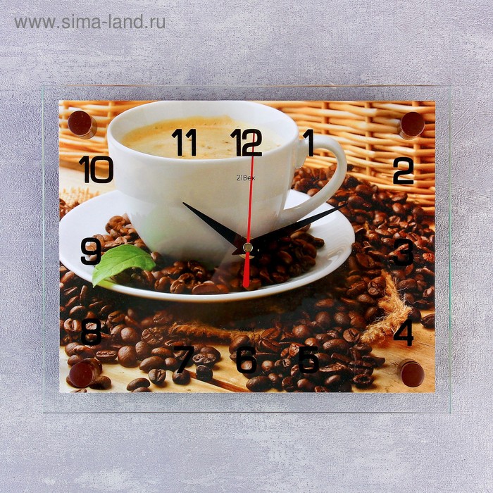 Часы настенные: Кухня, Чашка кофе, 20х26 см