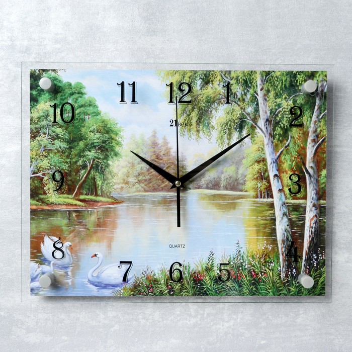 Часы настенные прямоугольные "Природа", 30х40 см микс