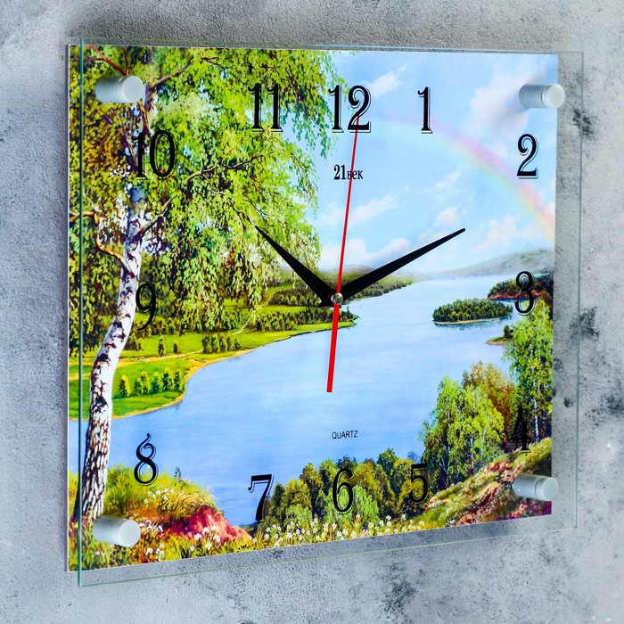 Часы настенные квадратные "Радуга", 30х40 см микс
