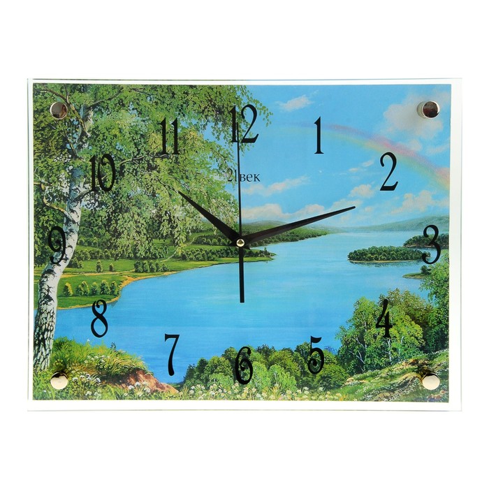 Часы настенные квадратные "Радуга", 30х40 см микс