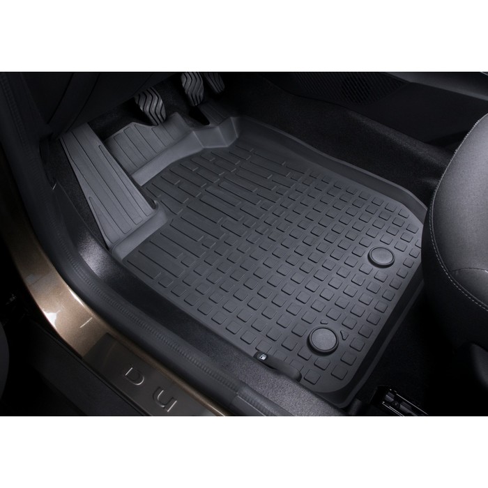 фото Коврики в салон автомобиля литьевые rival, renault duster ii (fwd/4wd, без вещевого ящика) 2021-н.в., с крепежом , 5 шт., 64701004