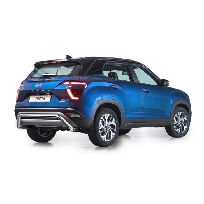 фото Защита заднего бампера d57 скоба rival, hyundai creta ii 2021-н.в., нерж. сталь, r.2315.004