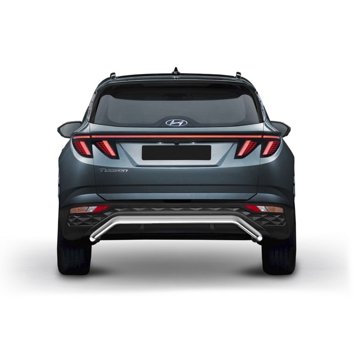 фото Защита заднего бампера d57 скоба rival, hyundai tucson iv 2021-н.в., нерж. сталь, r.2314.003