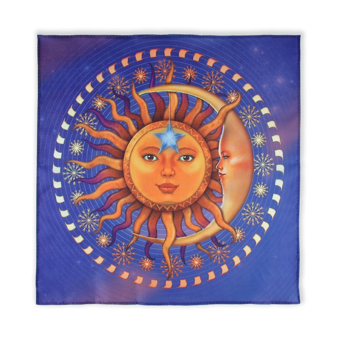 Скатерть для гадания «Солнце», 50х50 см, 16+ набор для гадания солнце черный красные нити