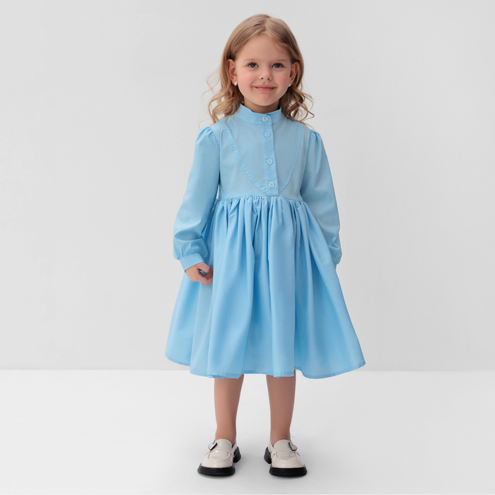 платье для девочки minaku cotton collection цвет голубой рост 110 Платье для девочки MINAKU: Cotton collection цвет голубой, рост 110