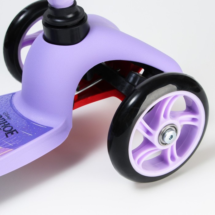 Самокат "Холодное сердце", колеса PU 120/80 мм, ABEC 7, цвет фиолетовый