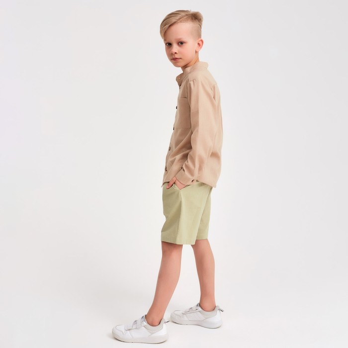 

Шорты-бермуды детские MINAKU: Cotton collection цвет зелёный, рост 146