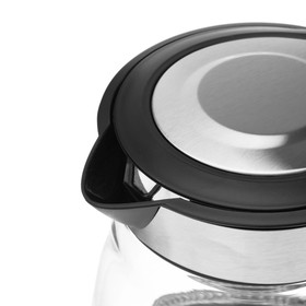 

Чайник электрический ENERGY E-282, стекло, 1.7 л, 2200 Вт, серебристый