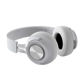 

Наушники TFN Bloom, беспроводные, накладные, микрофон, FM, microSD, BT 5.0, 300мАч, серые