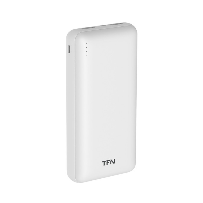 Внешний аккумулятор TFN Ultra Charge PD 20, 3А, 20000 мАч, 2 USB, Type-C, microUSB, белый