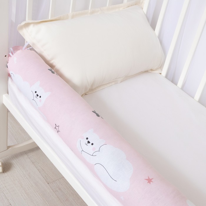 

Бортик в кроватку Крошка Я "Sweet cats" 20х120 см, 100% хлопок