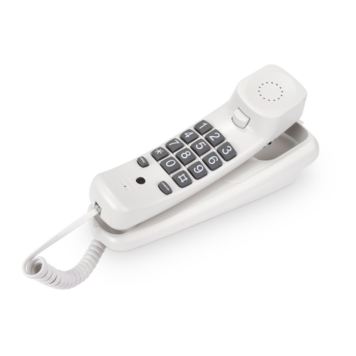 Проводной телефон Texet TX 219, повторный набор, тональный набор, индикатор, светло-серый