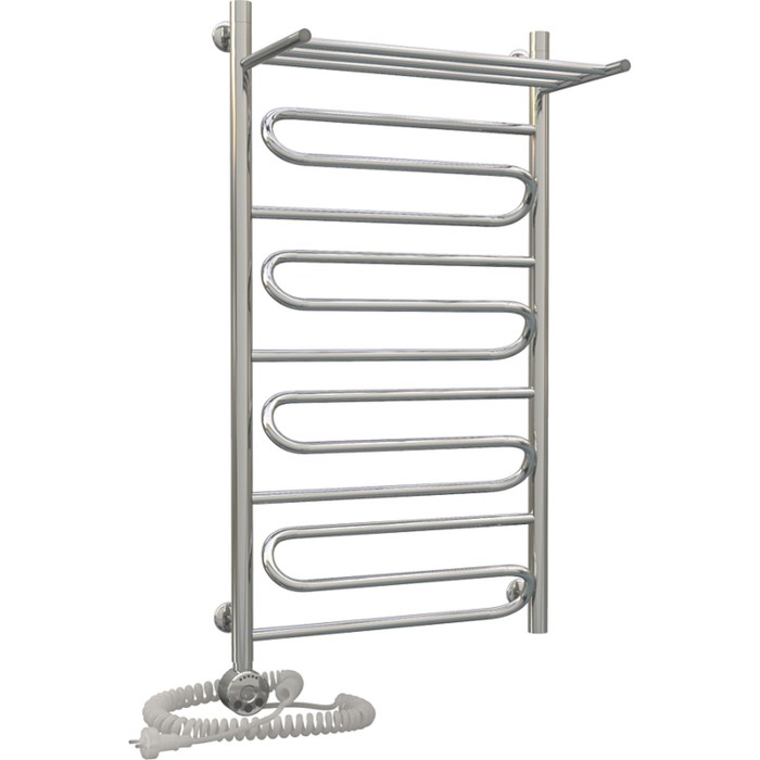 Полотенцесушитель электрический Акванерж ЗИГ-ЗАГ 1000х600 мм с полкой левый 21753₽