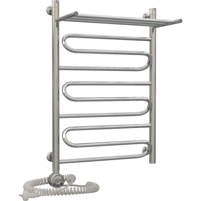 Полотенцесушитель электрический Акванерж ЗИГ-ЗАГ 800х500 мм с полкой левый 19058₽