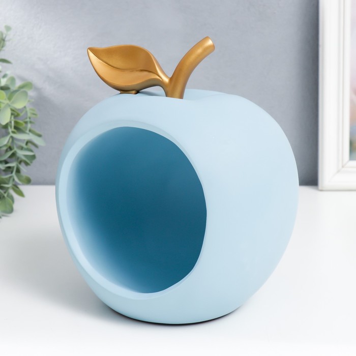 Сувенир полистоун подставка Голубое яблоко 20,5х16х18 см