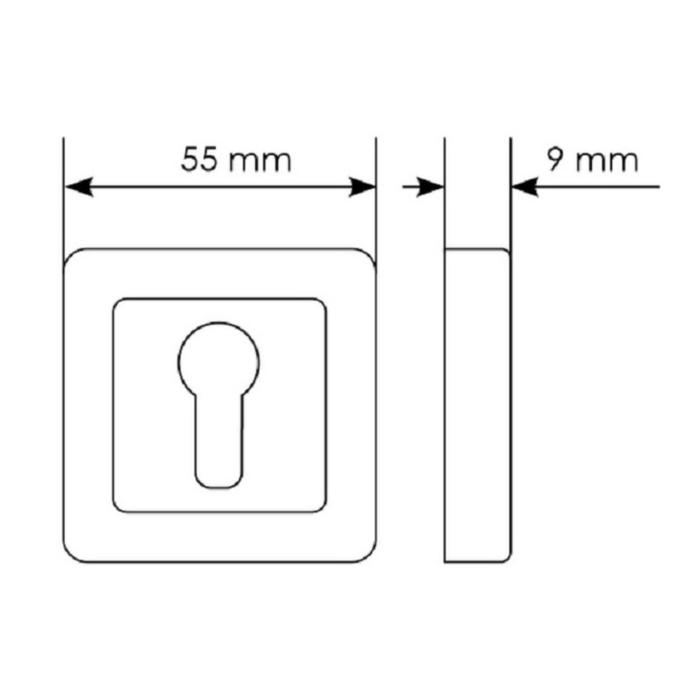фото Накладка на ключевой цилиндр mh-kh-s55 gr/pc, цвет графит, хром morelli