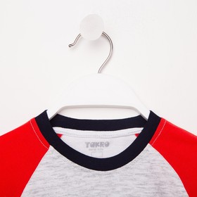 

Комплект для мальчика (шорты, футболка), цвет серый/т.синий, рост 110 см