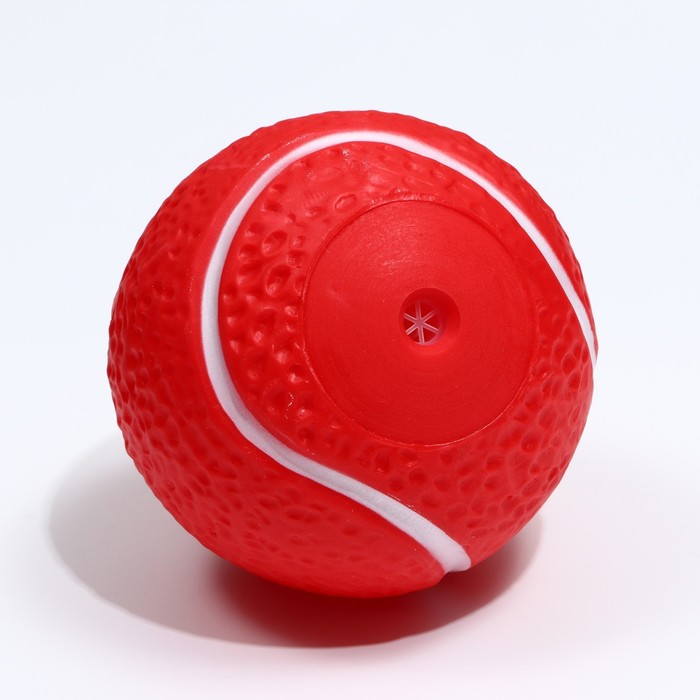 фото Игрушка пищащая "теннисный мяч" для собак, 7,5 см, красная пижон