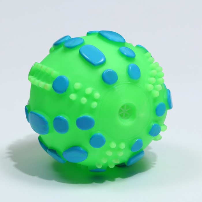 фото Игрушка пищащая "чудо-мяч", 6,5 см, зелёная пижон
