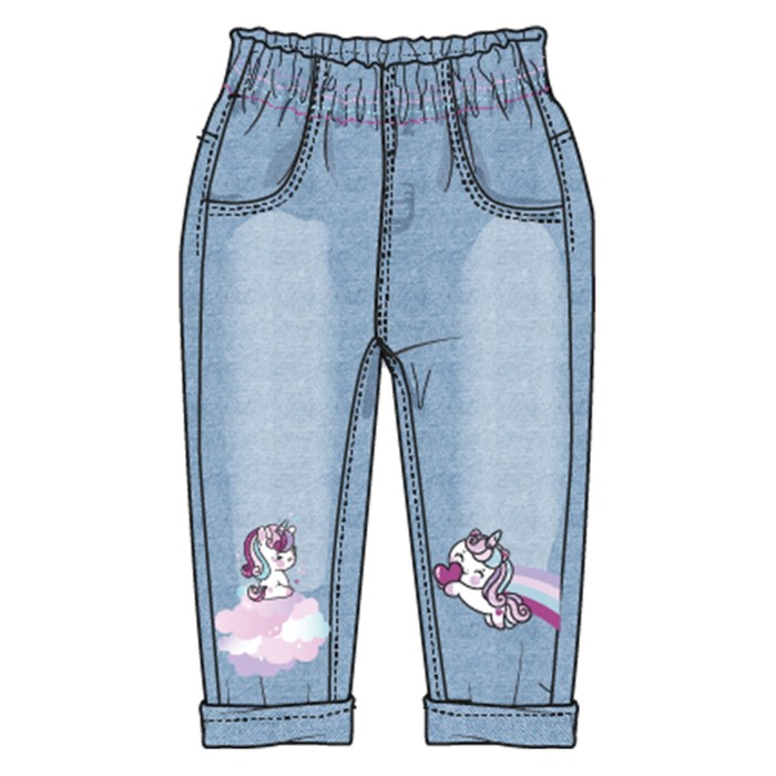 фото Джинсы mom fit для девочки, рост 86 см playtoday