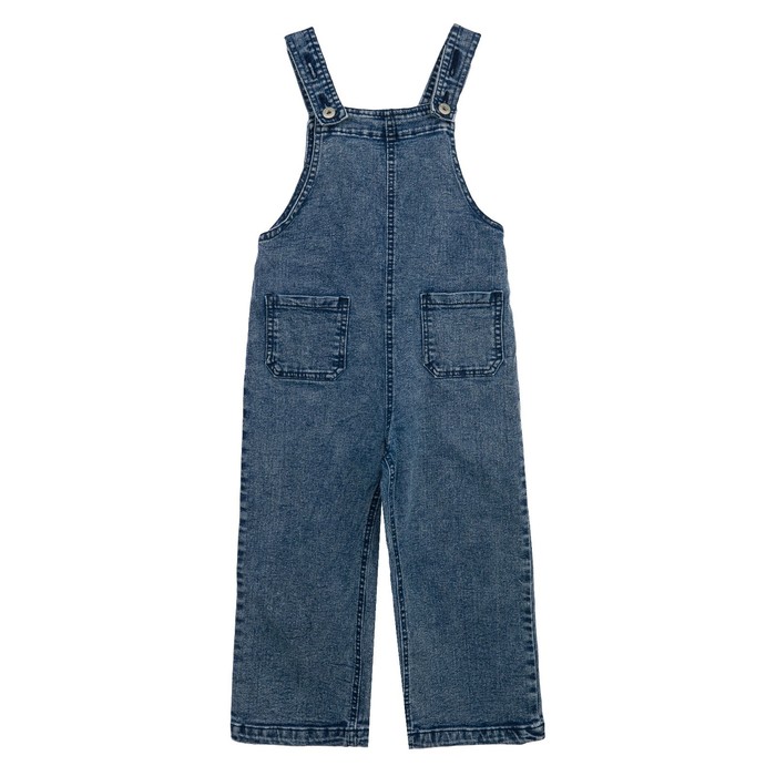 фото Комбинезон текстильный джинсовый для девочки, рост 110 см playtoday