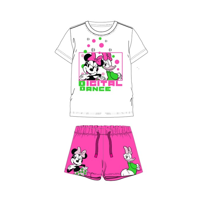 Комплект для девочки с принтом Disney: футболка, шорты, рост 104 см