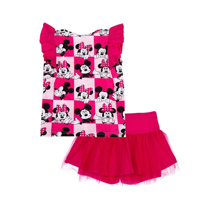 Комплект для девочки с принтом Disney: футболка, шорты, рост 110 см