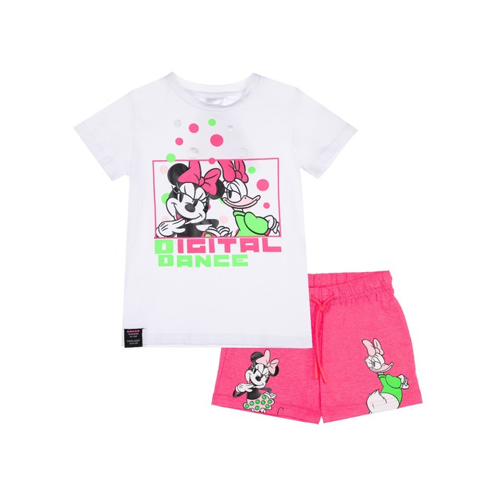 Комплект для девочки с принтом Disney: футболка, шорты, рост 116 см