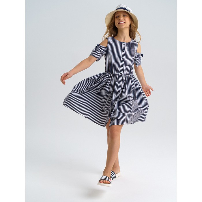 фото Платье текстильное для девочки, рост 146 см playtoday